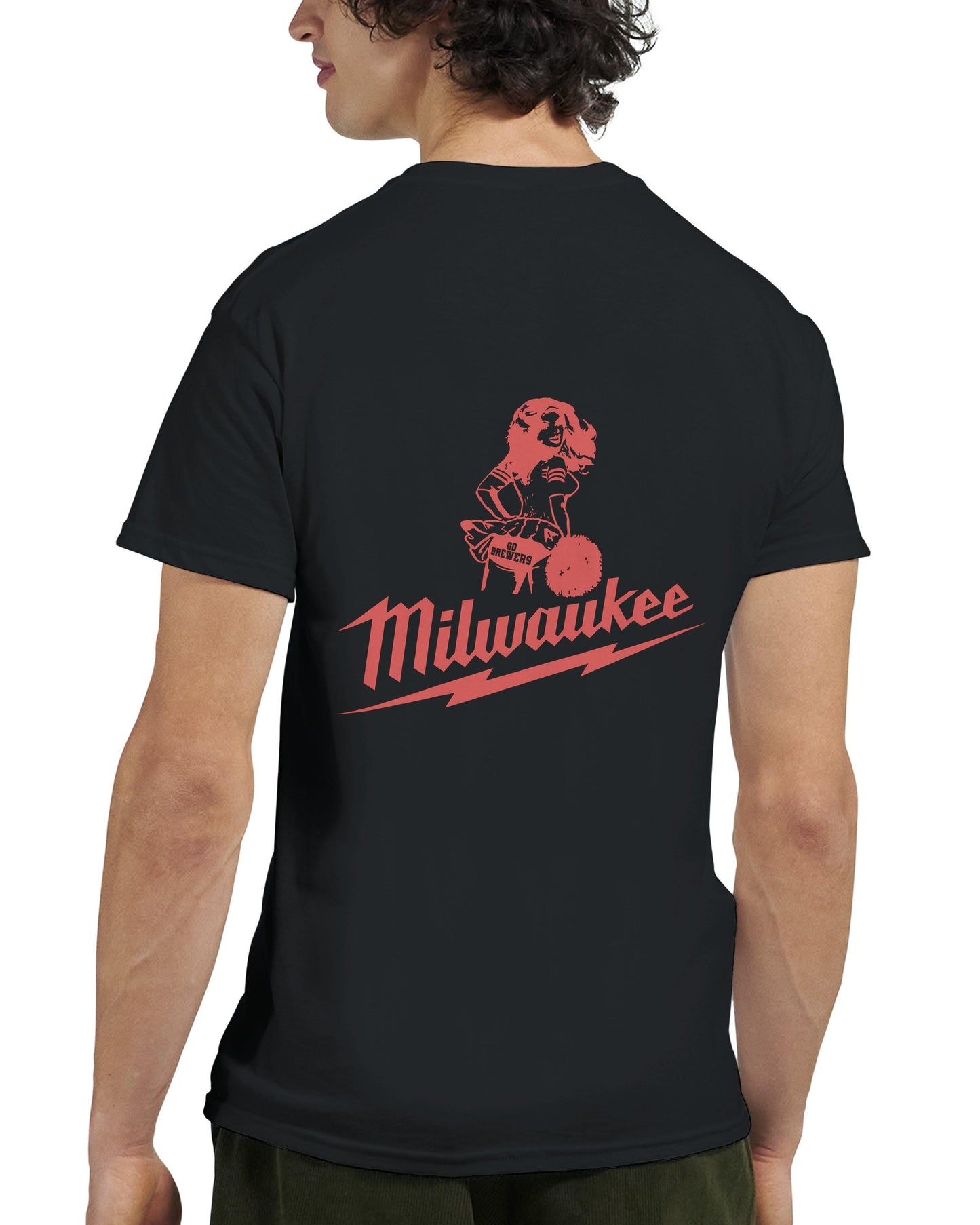 Milwaukee Girl Shirt, Milwaukee Tools Adult Unisex College Tshirt, Hot Girl Mechanic T-shirt, Gift for Mechanics, Garage Work T Shirt