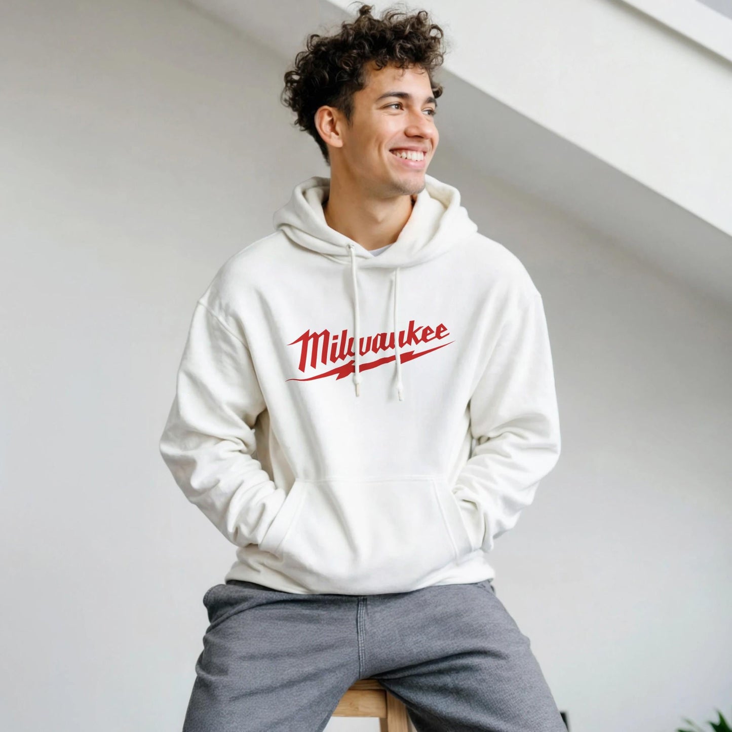 Milwaukee Girl Hoodie, Milwaukee Tools Adult Unisex College Hoodie, Hot Girl Mechanic Sweatshirt, Gift for Mechanics, Garage Work Pullover