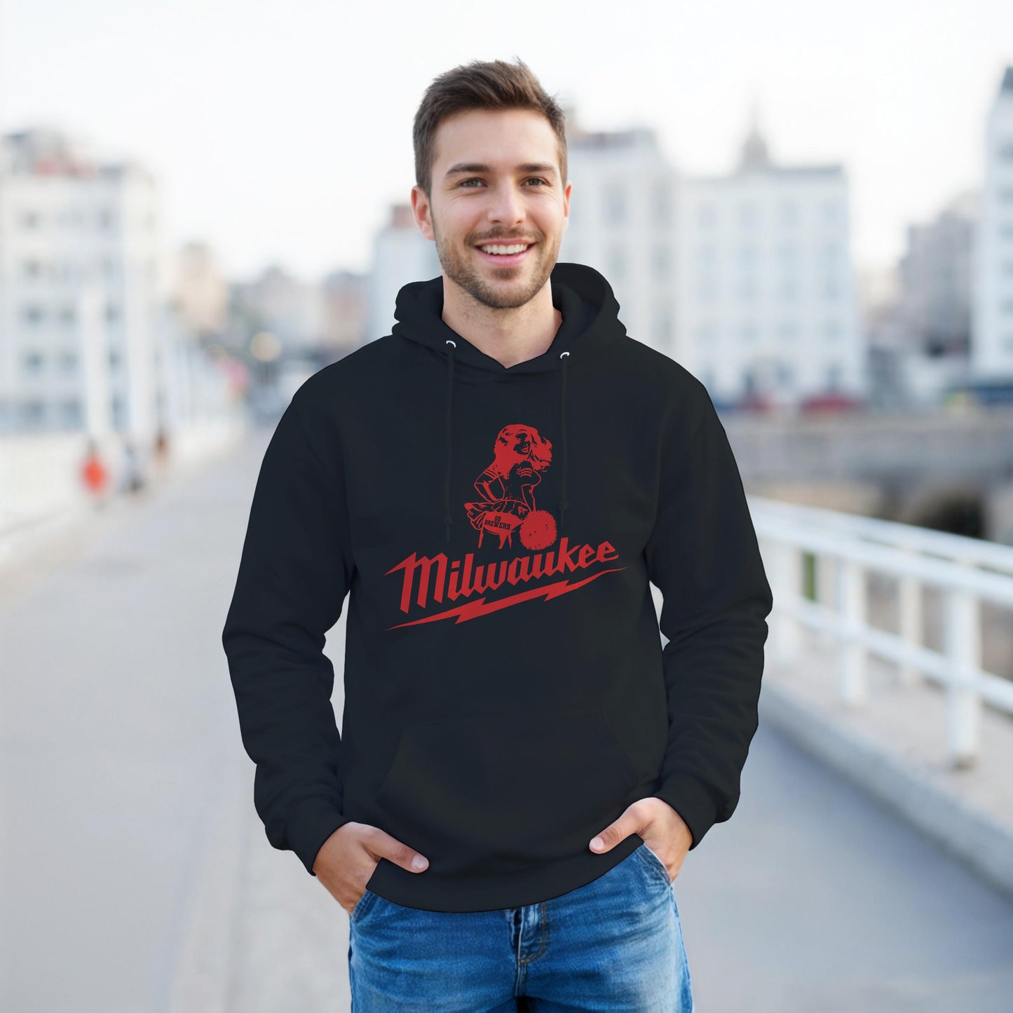 Milwaukee Girl Hoodie, Milwaukee Tools Adult Unisex College Hoodie, Hot Girl Mechanic Sweatshirt, Gift for Mechanics, Garage Work Pullover