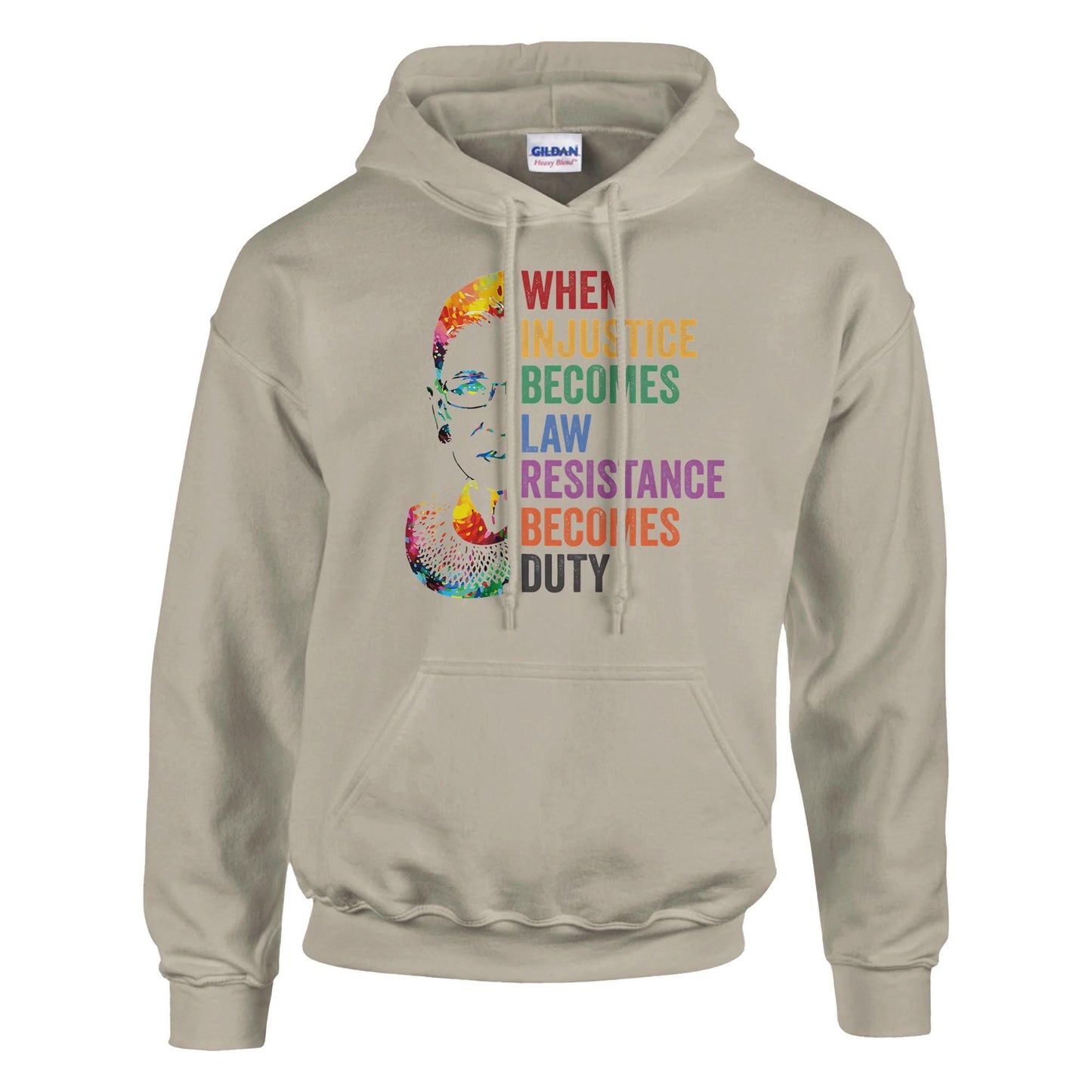 When Injustice Becomes Law, Resist, Resistance, Hoodie, Notorious RBG Shirt, Political or protest Sweatshirt, Supreme Court Notorious RBG