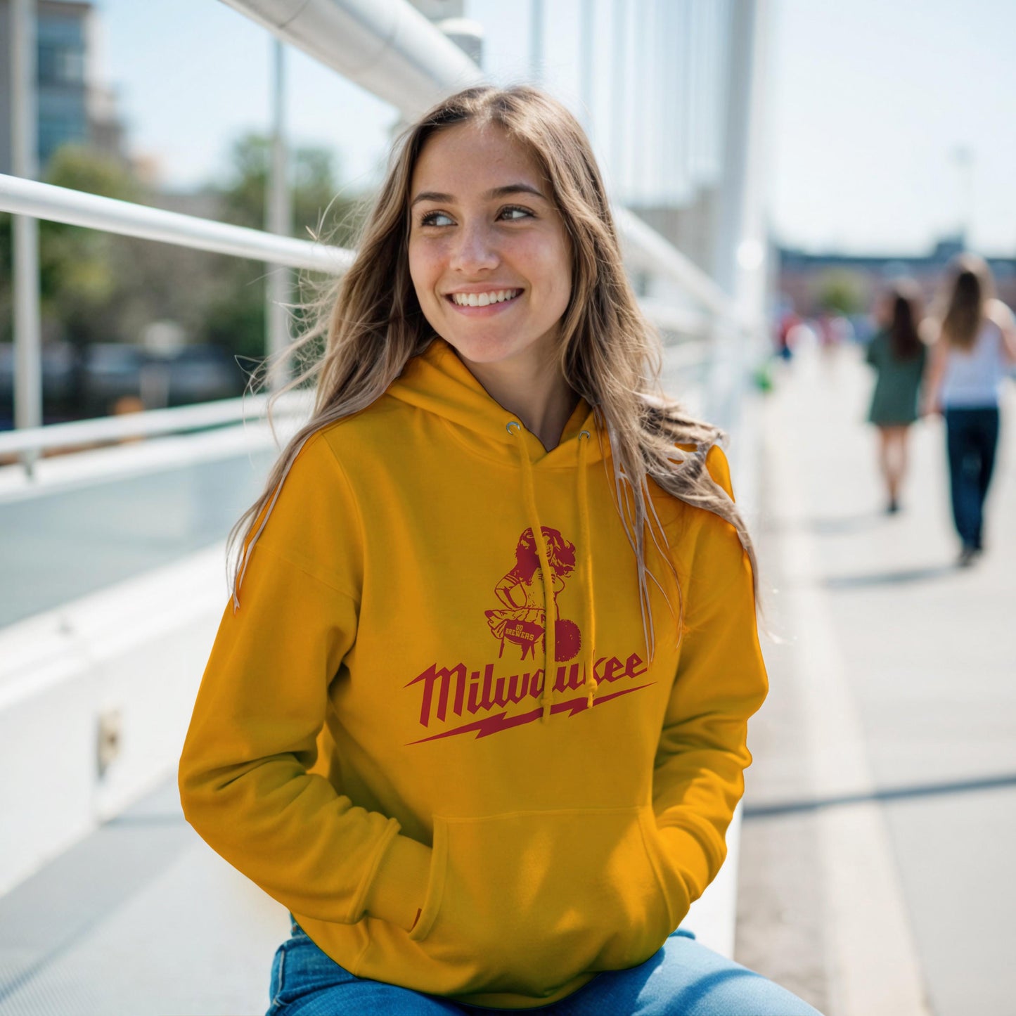 Milwaukee Girl Hoodie, Milwaukee Tools Adult Unisex College Hoodie, Hot Girl Mechanic Sweatshirt, Gift for Mechanics, Garage Work Pullover