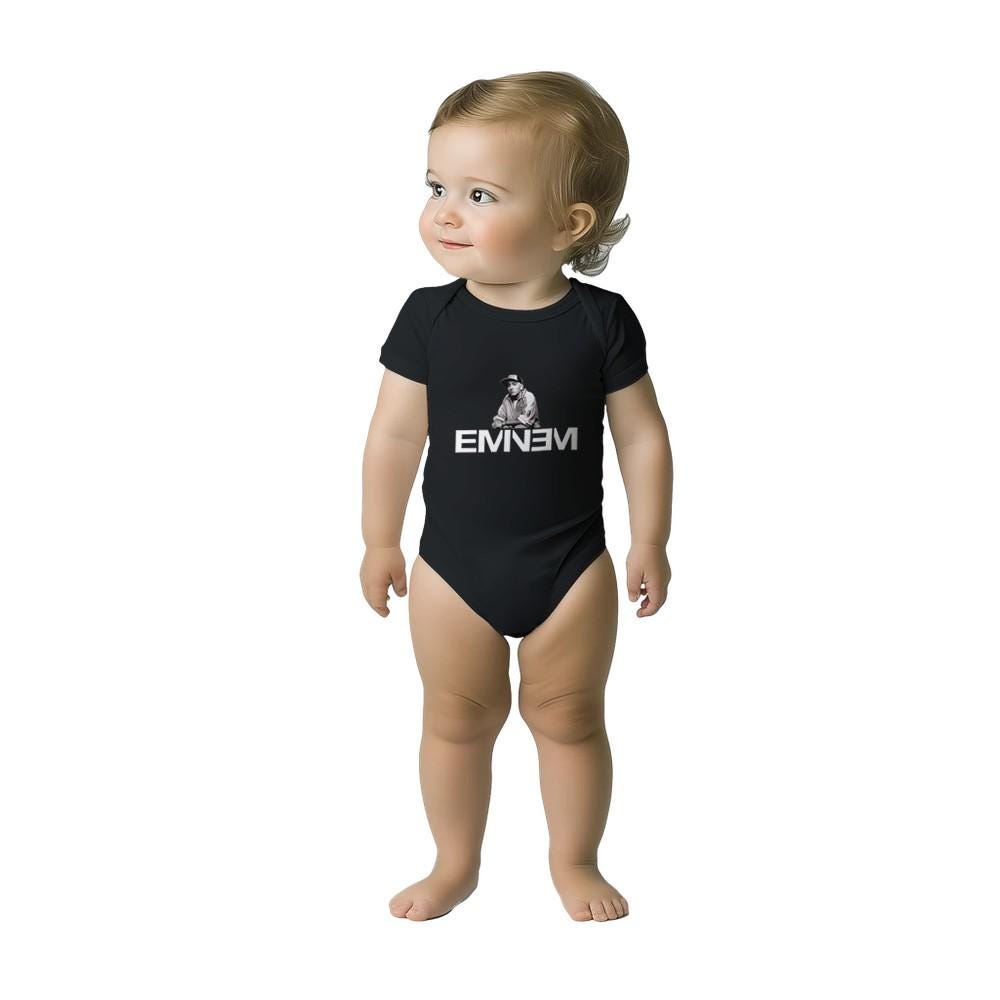 Eminem Baby Bodysuit, Rap God Baby Short Sleeve Crewneck Bodysuit