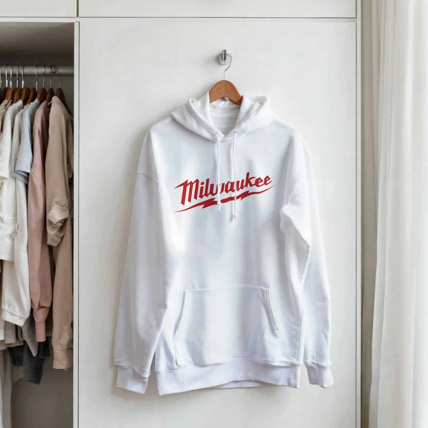 Milwaukee Girl Hoodie, Milwaukee Tools Adult Unisex College Hoodie, Hot Girl Mechanic Sweatshirt, Gift for Mechanics, Garage Work Pullover