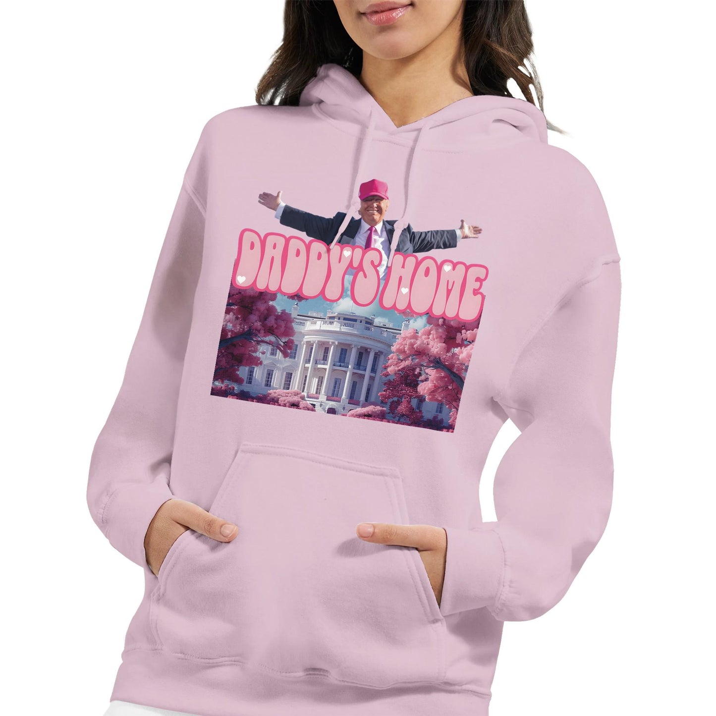 Daddy's Home Hoodie, White House Trump 2024 Sweatshirt, Gift for Republican, President Trump Shirt, Funny Trump Shirt, MAGA Tees