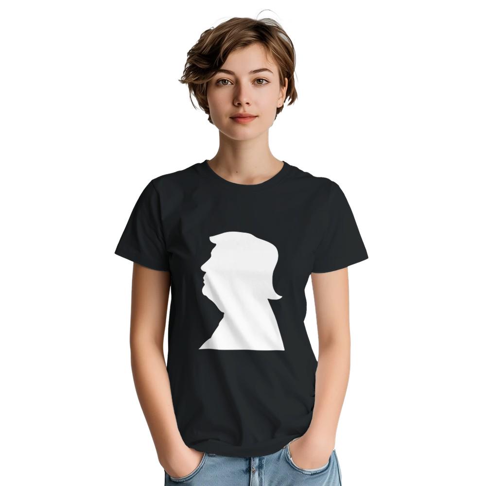 Trump Shirt Silhouette, Trump 2024, You Missed, Gildan 5000 Heavyweight High Quality Unisex Crewneck T-shirt