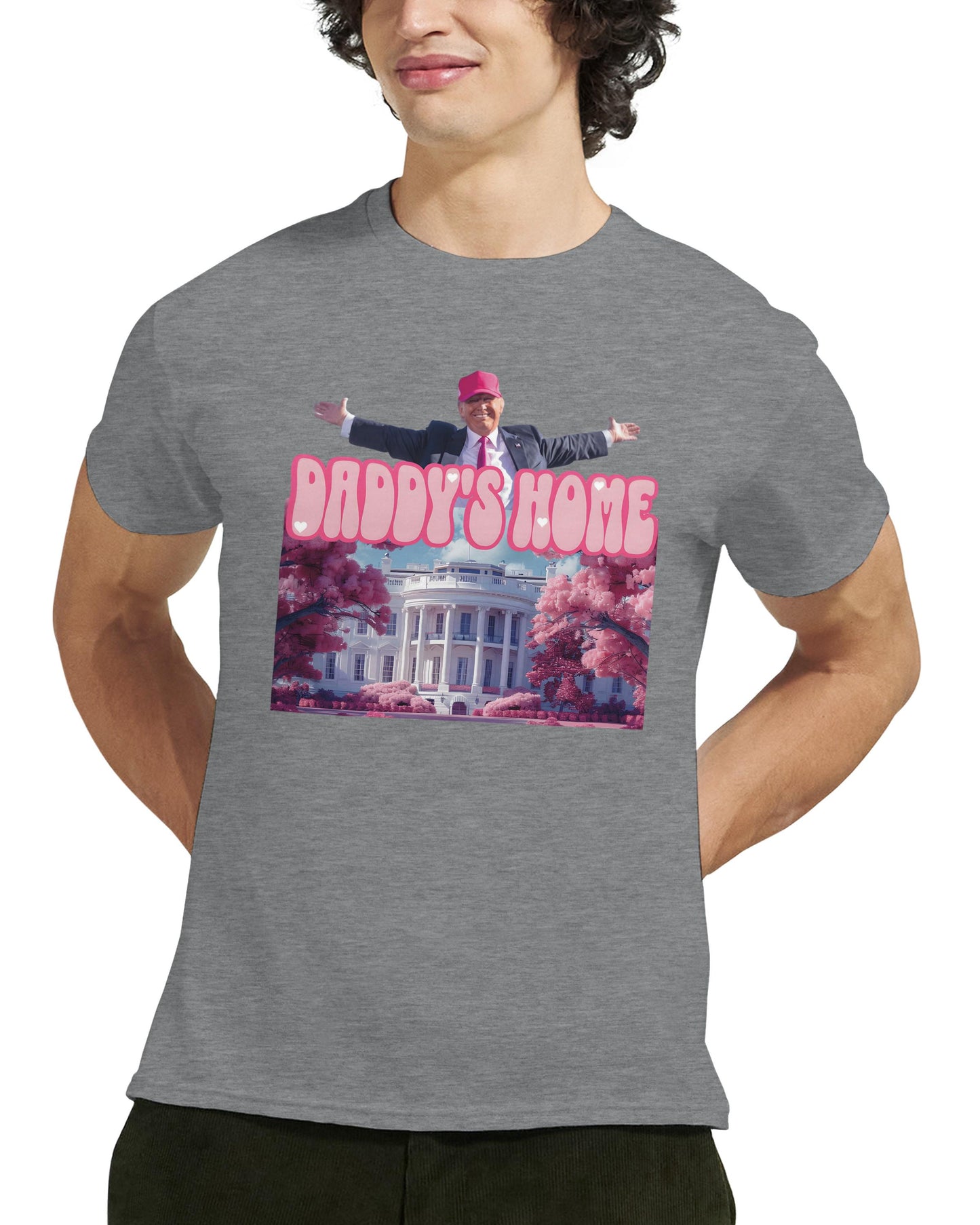 Daddy's Home Shirt, Funny Trump 2024 T-shirt, Trump For President 2024 Tee, Funny Trump Pink Shirt, Trump Gift, Republican Gifts