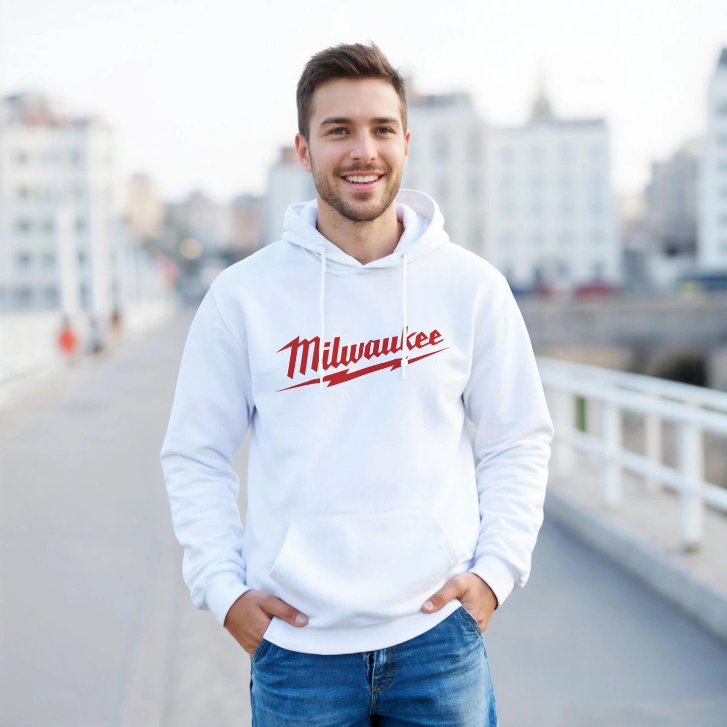 Milwaukee Girl Hoodie, Milwaukee Tools Adult Unisex College Hoodie, Hot Girl Mechanic Sweatshirt, Gift for Mechanics, Garage Work Pullover