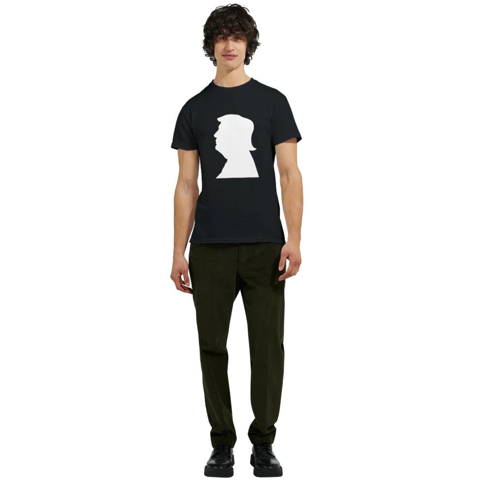 Trump Shirt Silhouette, Trump 2024, You Missed, Gildan 5000 Heavyweight High Quality Unisex Crewneck T-shirt