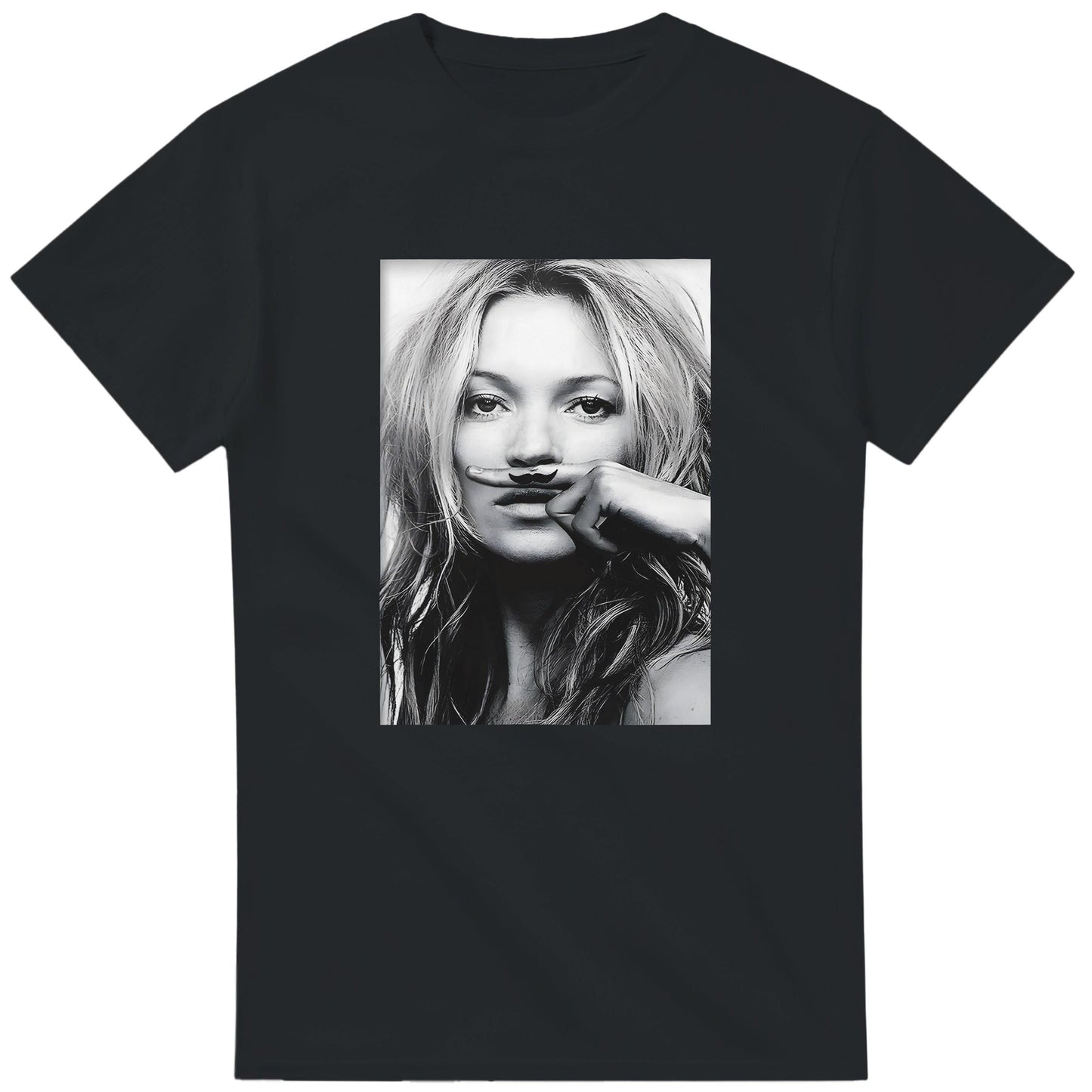 Kate Moss Moustache Shirt, Kate Moss Tshirt, Gildan 5000 T-shirt, Gift For Him, Gift For Her