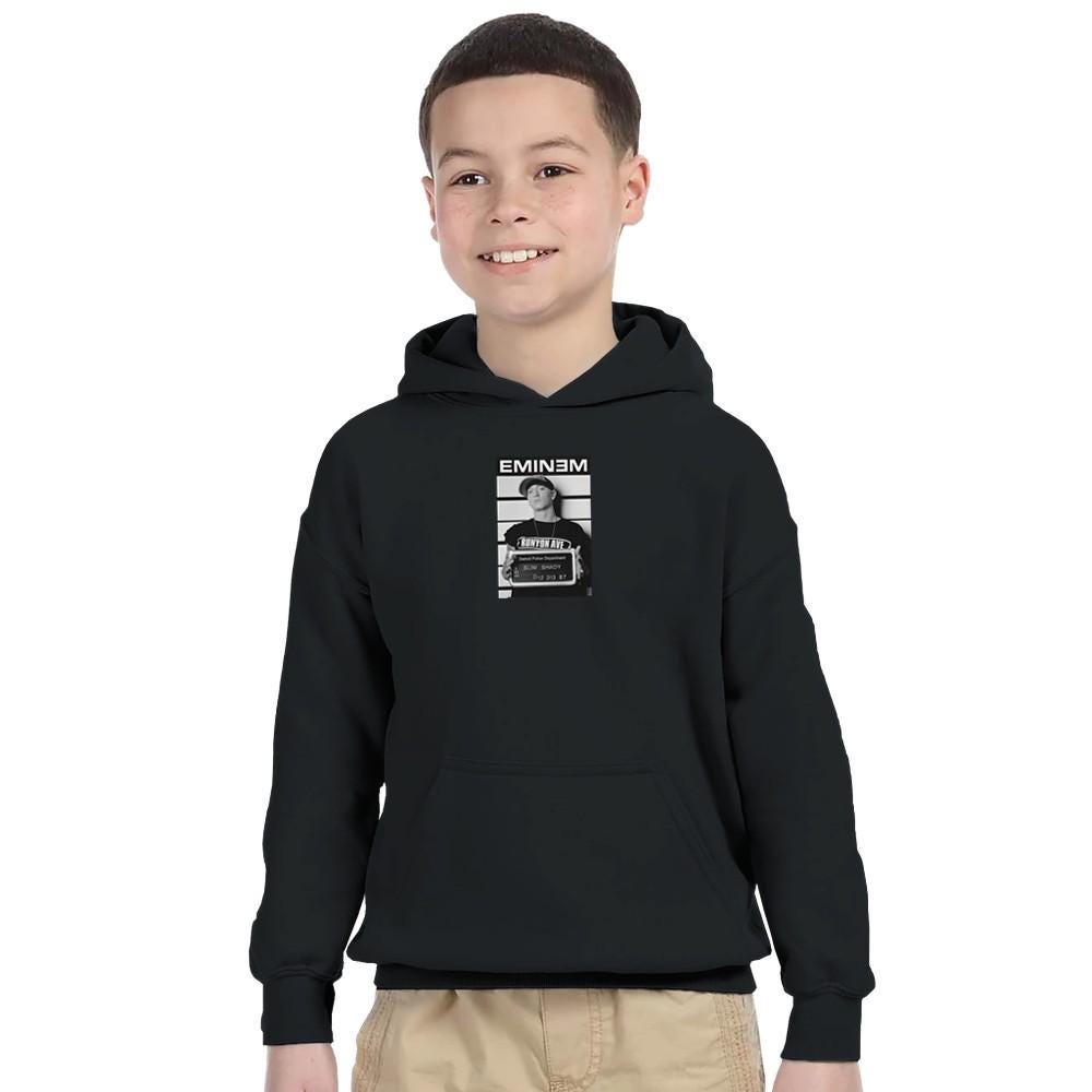 Youth Eminem Rap God Unisex Hoodie, Eminem Vintage Inspired Hoodie, Gildan 18500B, Eminem Retro Youth Hoodie, Slim Shady Merch,Birthday Gift
