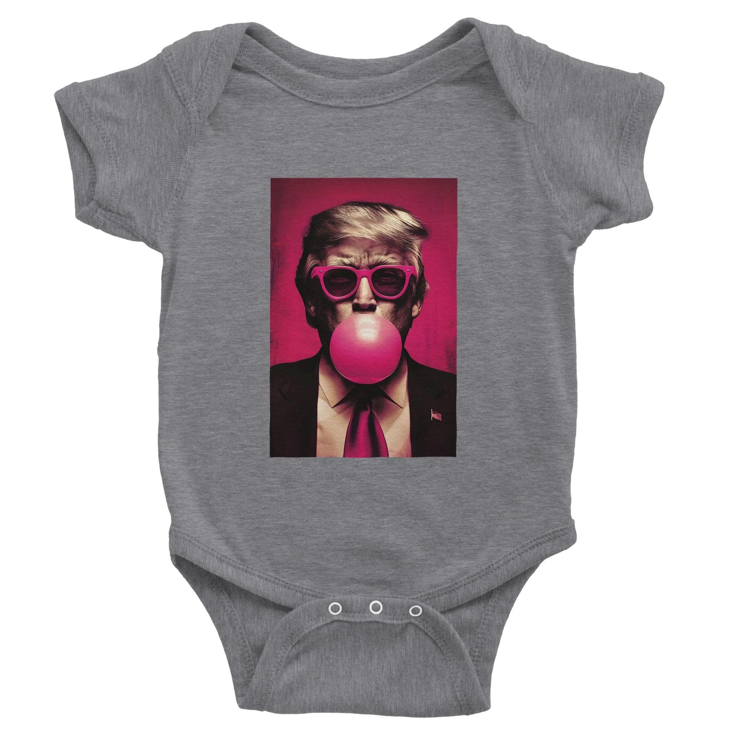 Trump Bubble Gum Baby Onesie, Patriotic Newborn Outfit, Trump Blowing Bubble Shirt, Fourth of July Baby Gift, Political Baby Bodysuit, Vote
