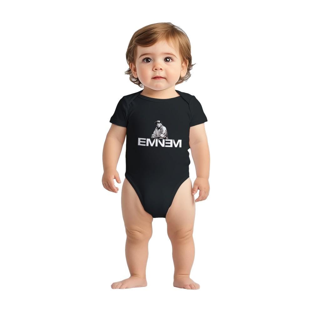 Eminem Baby Bodysuit, Rap God Baby Short Sleeve Crewneck Bodysuit