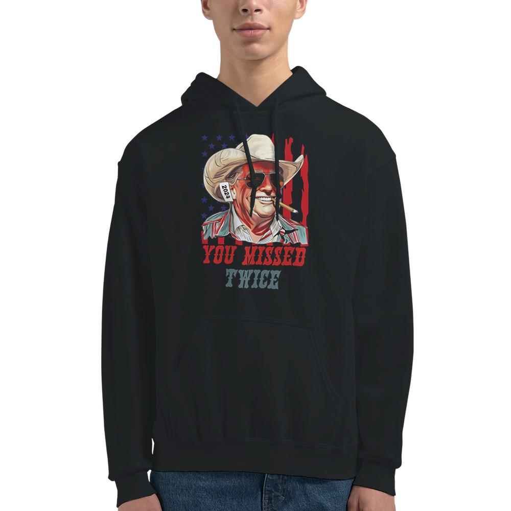 Trump You Missed Hoodie, Gildan 18500 Heavyweight High Quality Unisex Hoodie