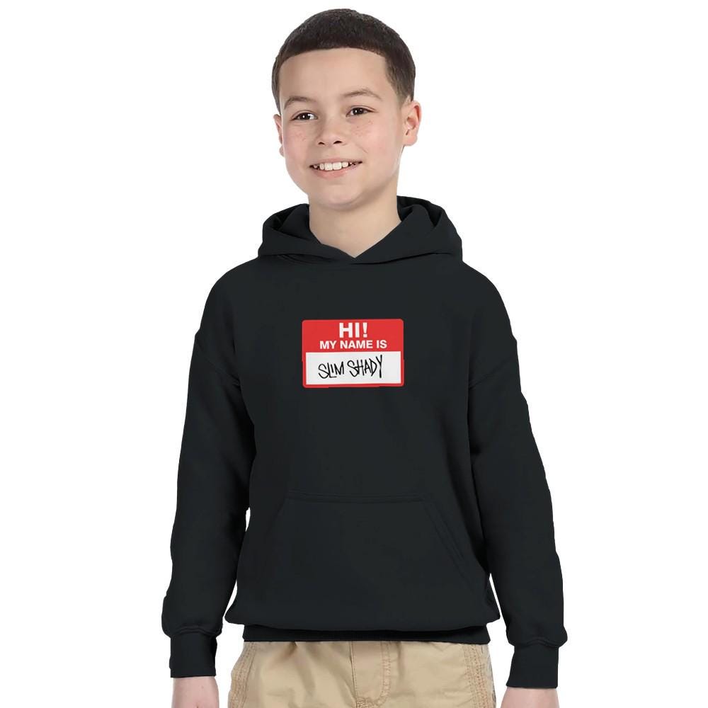 Youth Eminem Rap God Unisex Hoodie, Slim Shady Hoodie, Gildan 18500B, Eminem Retro Youth Hoodie, Slim Shady Merch,Birthday Gift