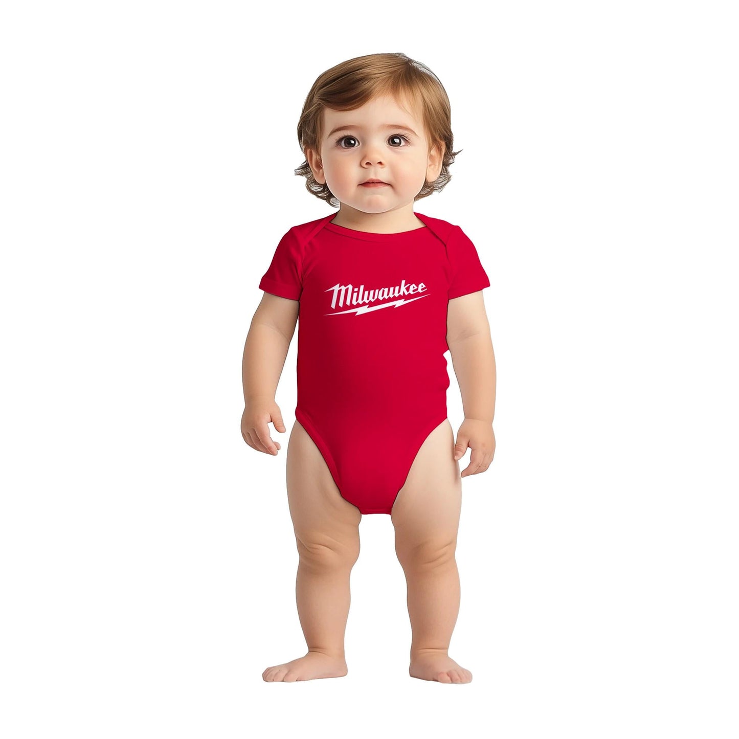 Milwaukee Tool Inspired Baby Onesie, Unique Toddler Birthday Bodysuit Gift, Funny Outfit