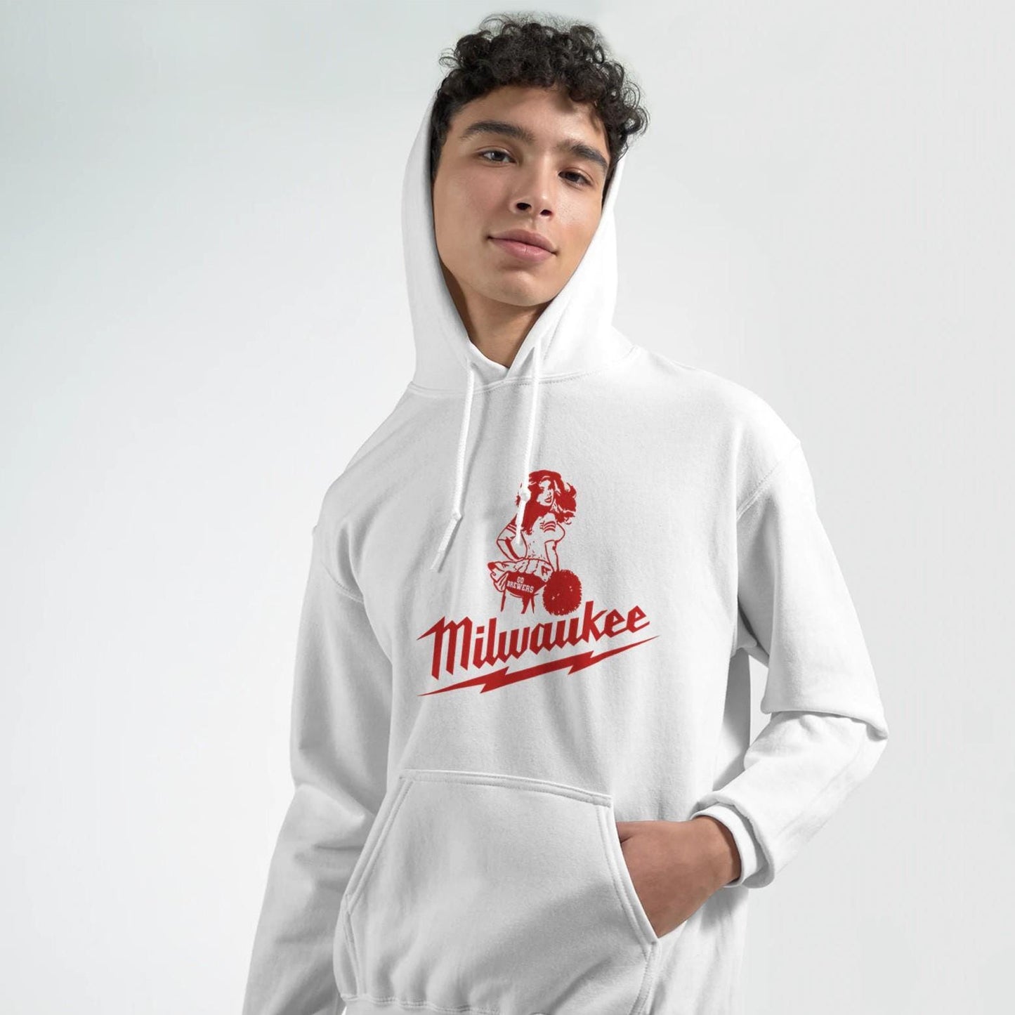 Milwaukee Girl Hoodie, Milwaukee Tools Adult Unisex College Hoodie, Hot Girl Mechanic Sweatshirt, Gift for Mechanics, Garage Work Pullover