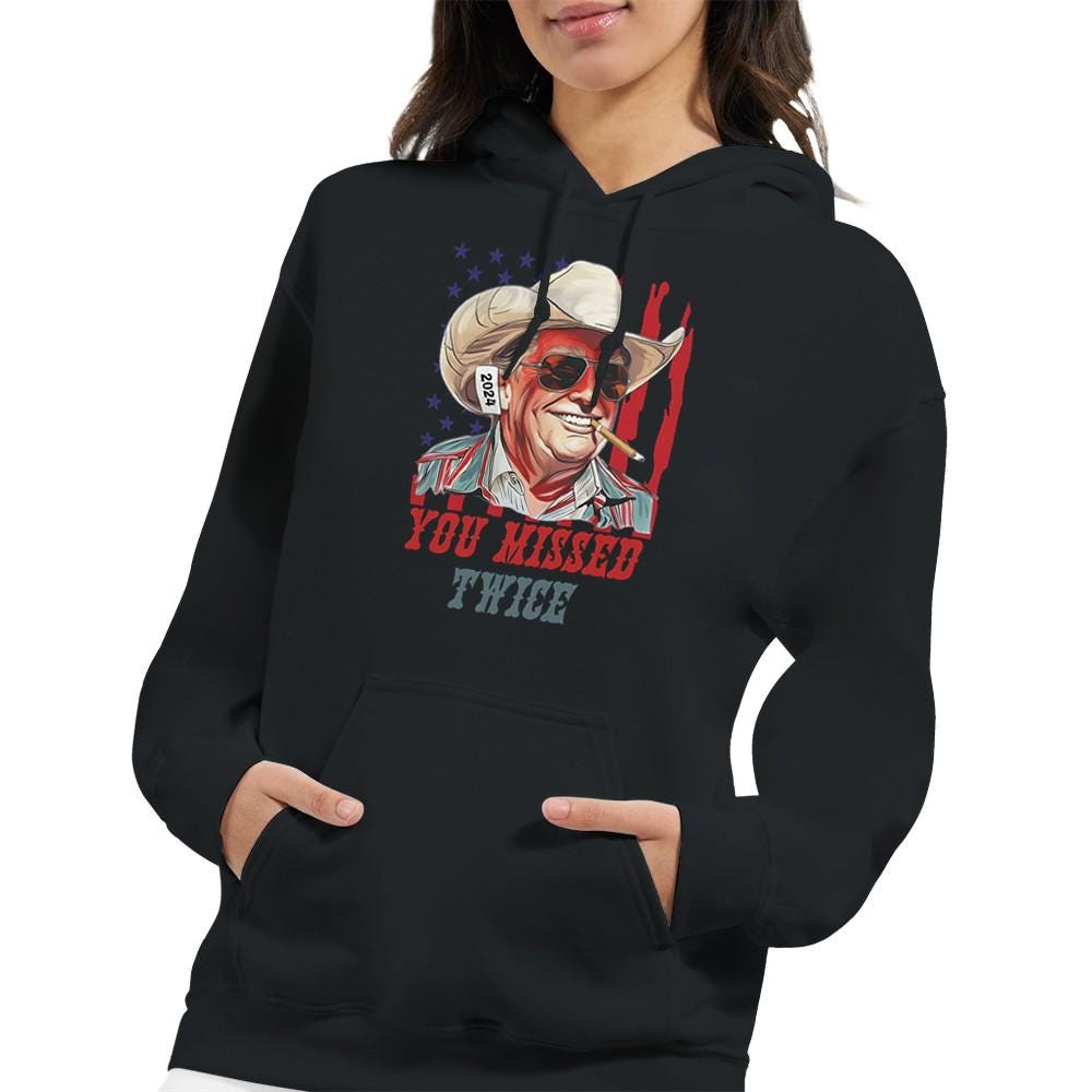 Trump You Missed Hoodie, Gildan 18500 Heavyweight High Quality Unisex Hoodie