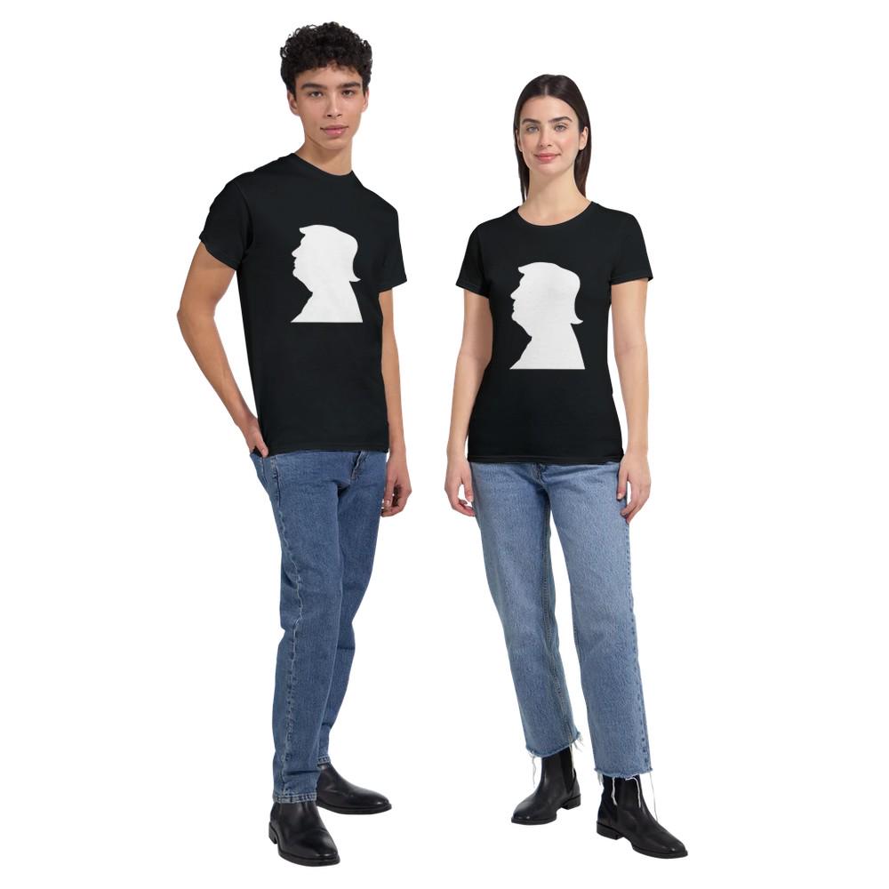 Trump Shirt Silhouette, Trump 2024, You Missed, Gildan 5000 Heavyweight High Quality Unisex Crewneck T-shirt