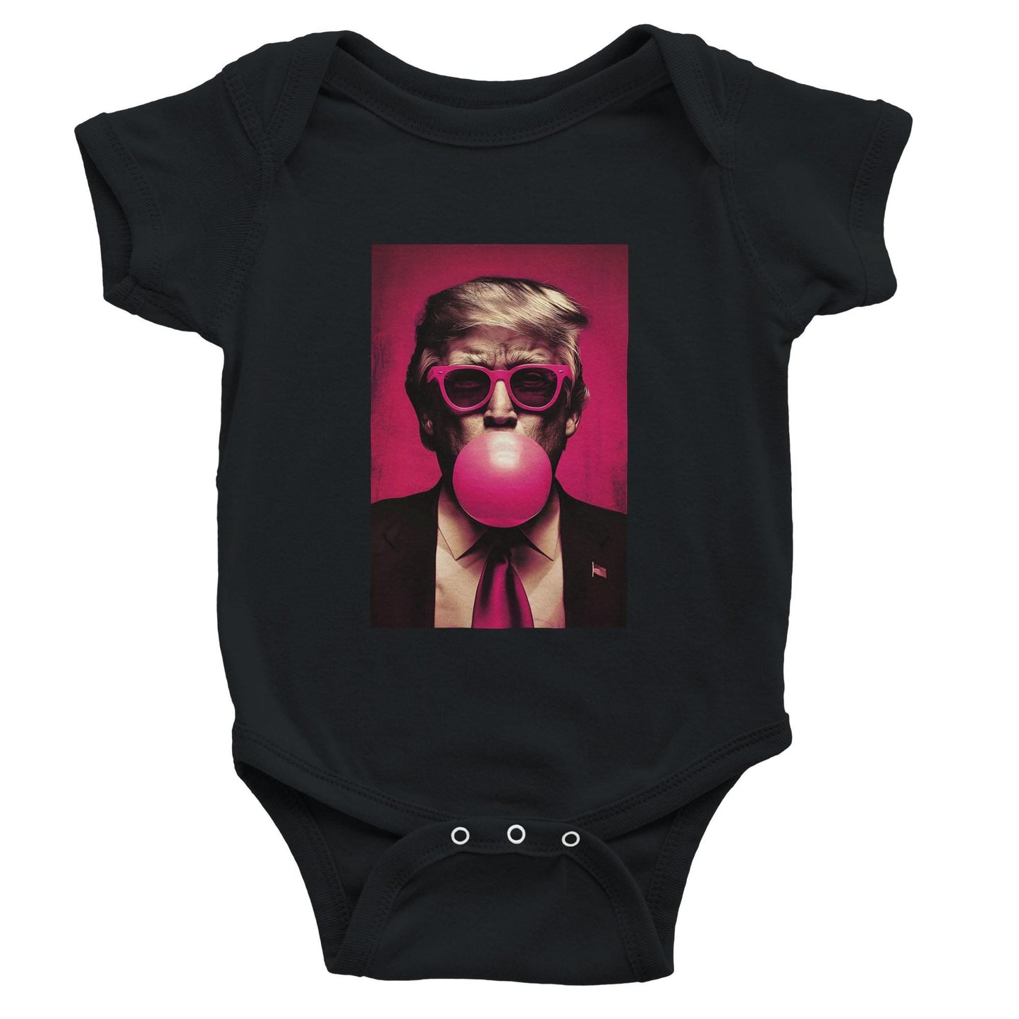 Trump Bubble Gum Baby Onesie, Patriotic Newborn Outfit, Trump Blowing Bubble Shirt, Fourth of July Baby Gift, Political Baby Bodysuit, Vote