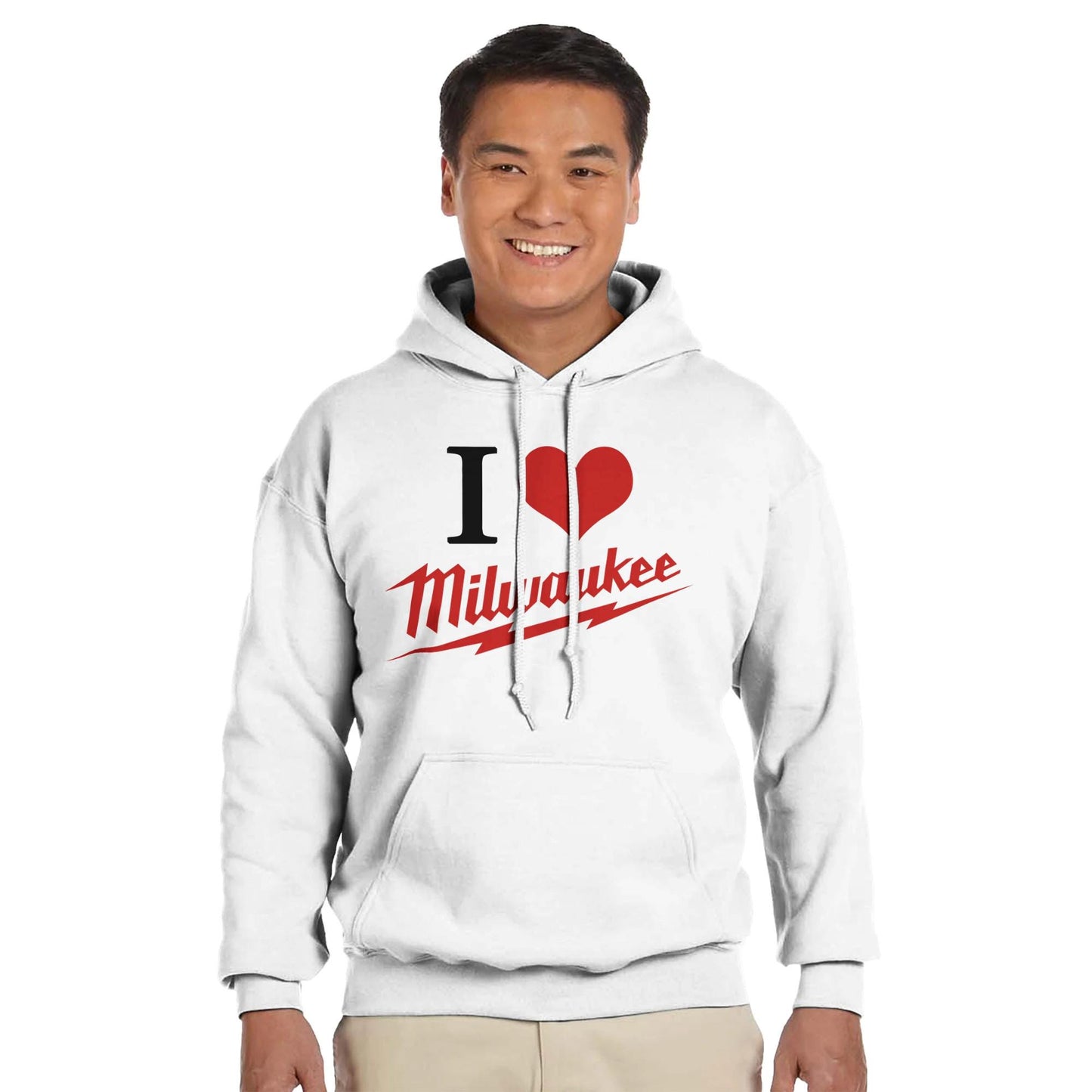 Milwaukee Tools I Love Hoodie, Milwaukee Tools Adult Unisex College Hoodie, I Love Mechanic Sweatshirt, Gift for Mechanics, Garage Work