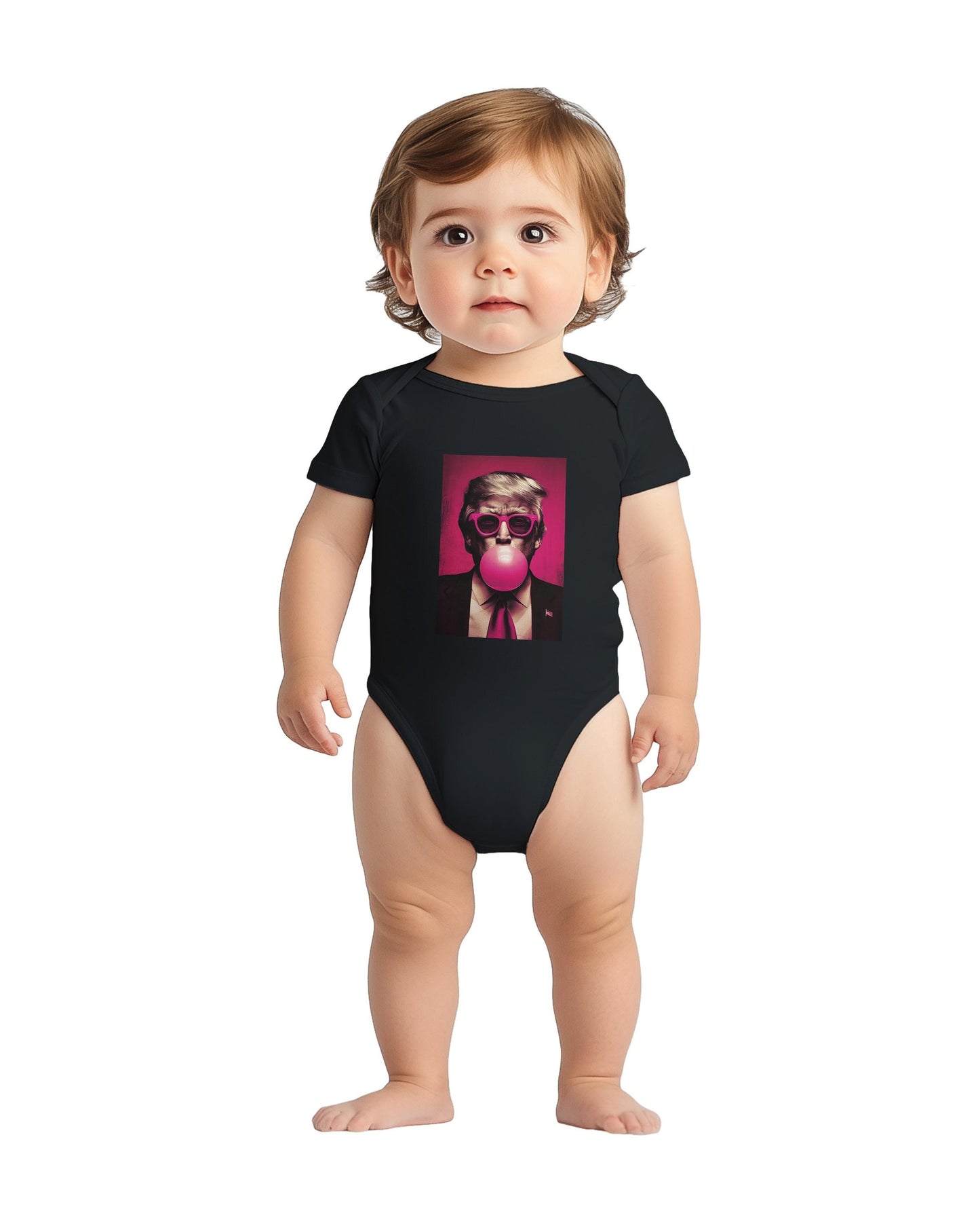 Trump Bubble Gum Baby Onesie, Patriotic Newborn Outfit, Trump Blowing Bubble Shirt, Fourth of July Baby Gift, Political Baby Bodysuit, Vote