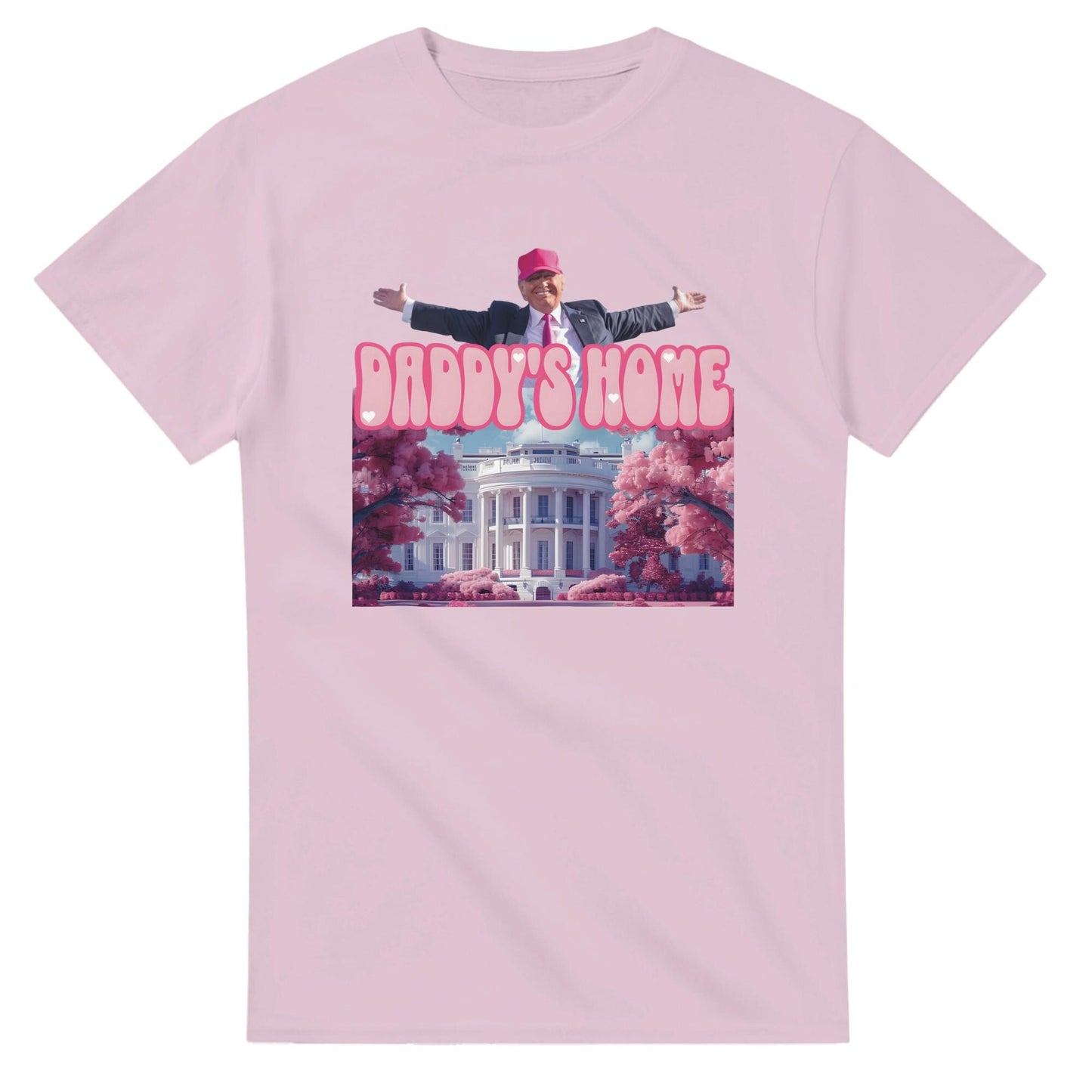 Daddy's Home Shirt, Funny Trump 2024 T-shirt, Trump For President 2024 Tee, Funny Trump Pink Shirt, Trump Gift, Republican Gifts