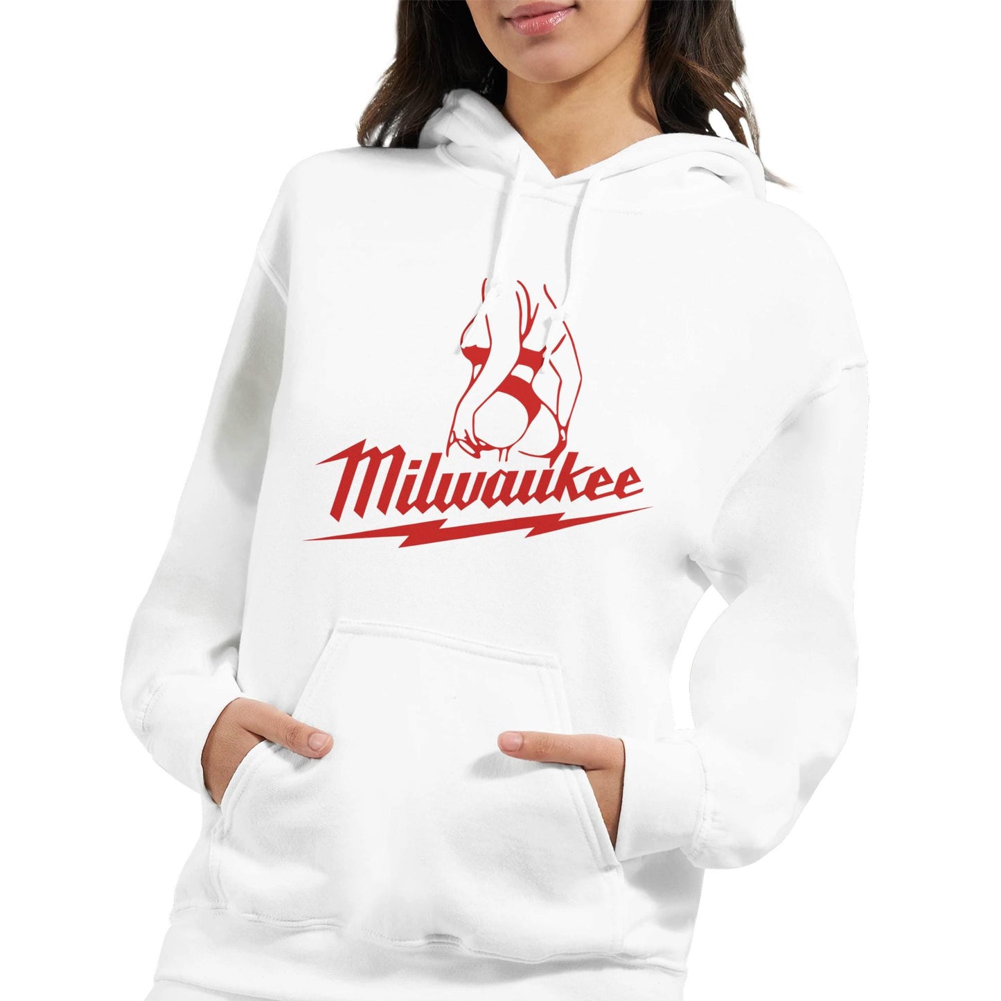 Milwaukee Girl Hoodie, Milwaukee Tools Adult Unisex College Hoodie, Hot Girl Mechanic Sweatshirt, Gift for Mechanics, Garage Work Pullover