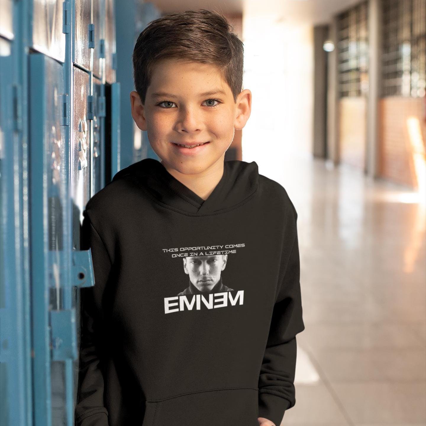 Youth Eminem Rap God Unisex Hoodie, Eminem Vintage Inspired Hoodie, Gildan 18500B, Eminem Retro Youth Hoodie, Slim Shady Merch,Birthday Gift
