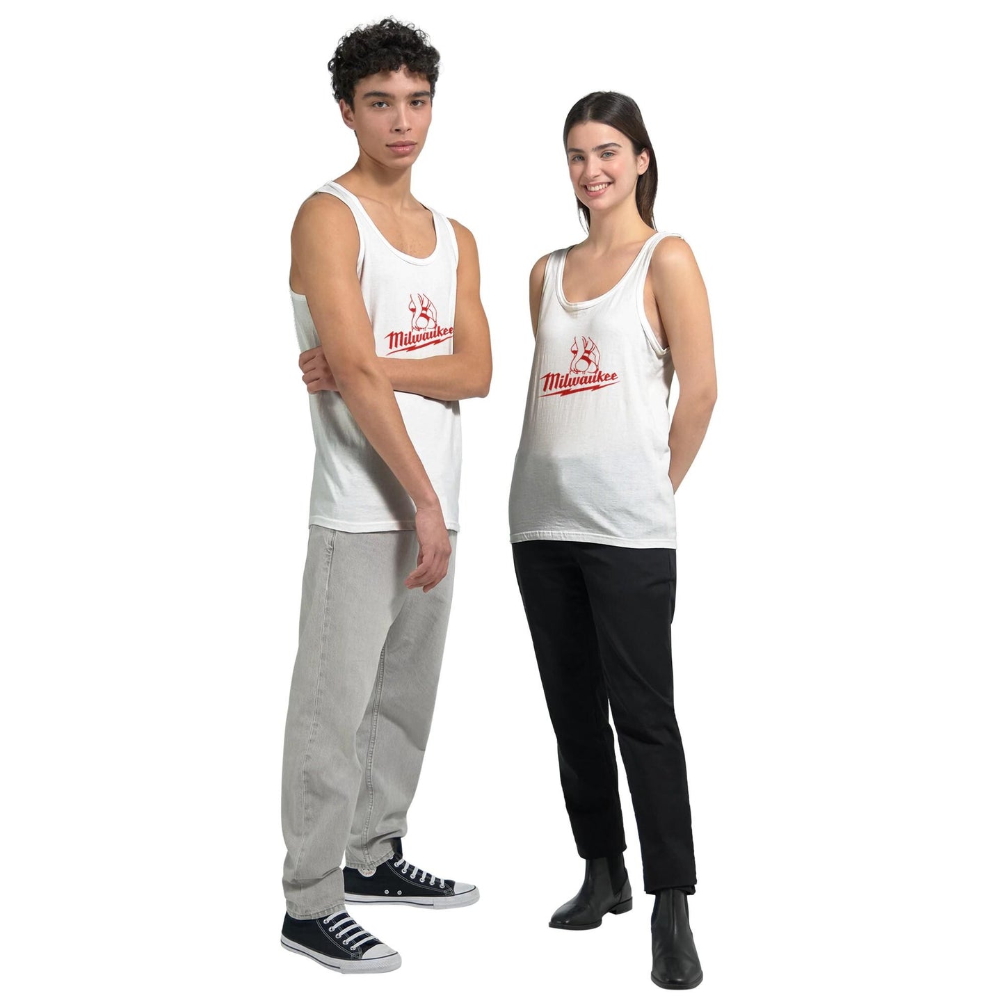 Milwaukee Girl Jersey Tank Top, Milwaukee Tools Adult Unisex Undershirt, Hot Girl Mechanic Shirt, Gift for Mechanics, Garage Work