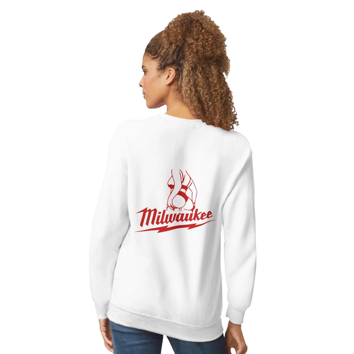 Milwaukee Girl Sweatshirt, Milwaukee Tools Adult Unisex College Sweatshirt, Hot Girl Mechanic Sweatshirt, Gift for Mechanics