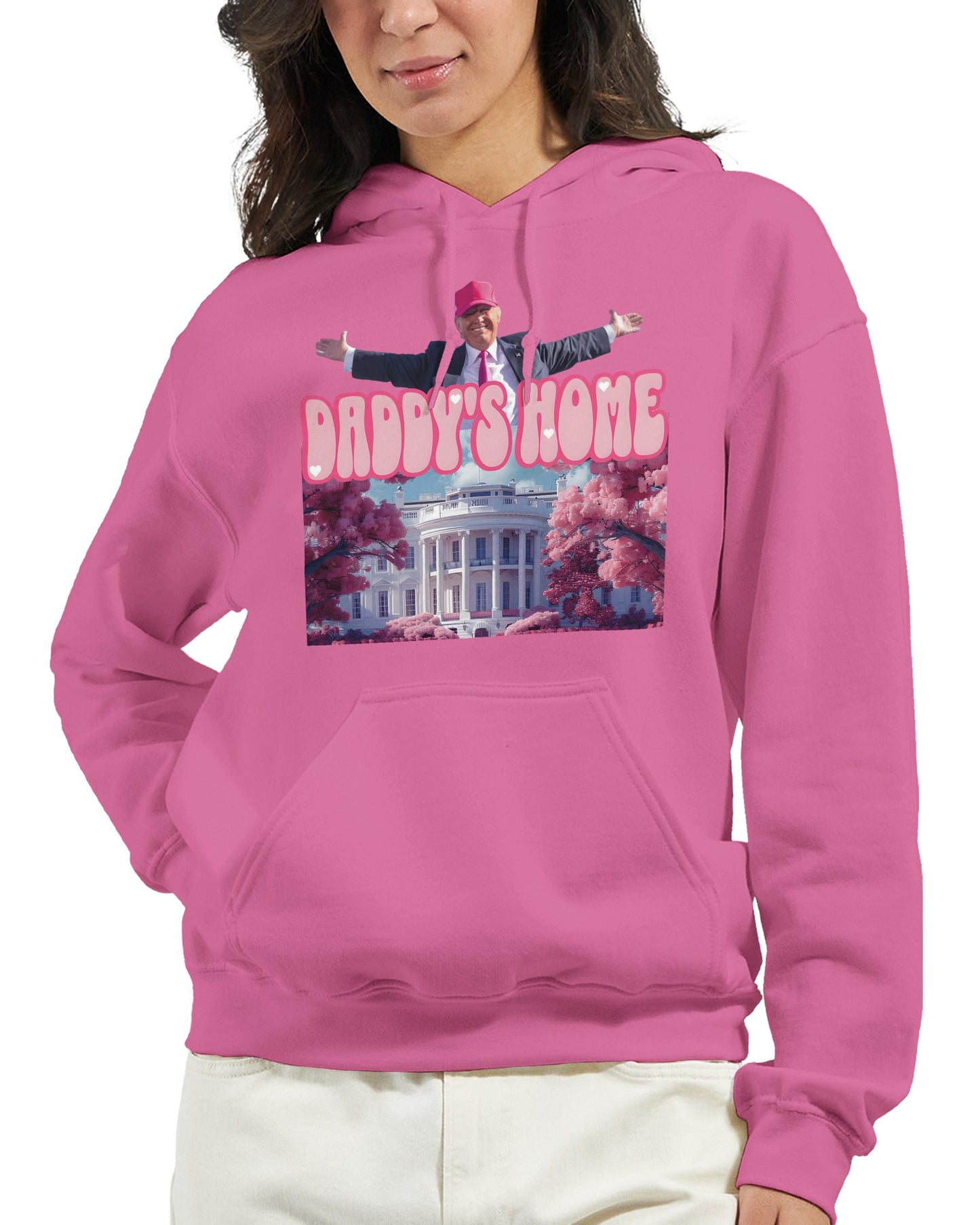 Daddy's Home Hoodie, White House Trump 2024 Sweatshirt, Gift for Republican, President Trump Shirt, Funny Trump Shirt, MAGA Tees