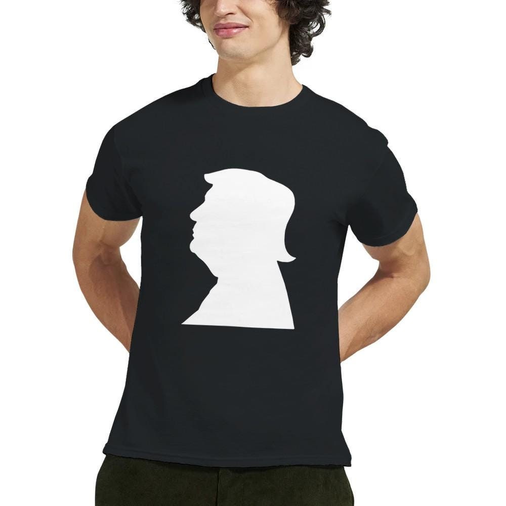 Trump Shirt Silhouette, Trump 2024, You Missed, Gildan 5000 Heavyweight High Quality Unisex Crewneck T-shirt