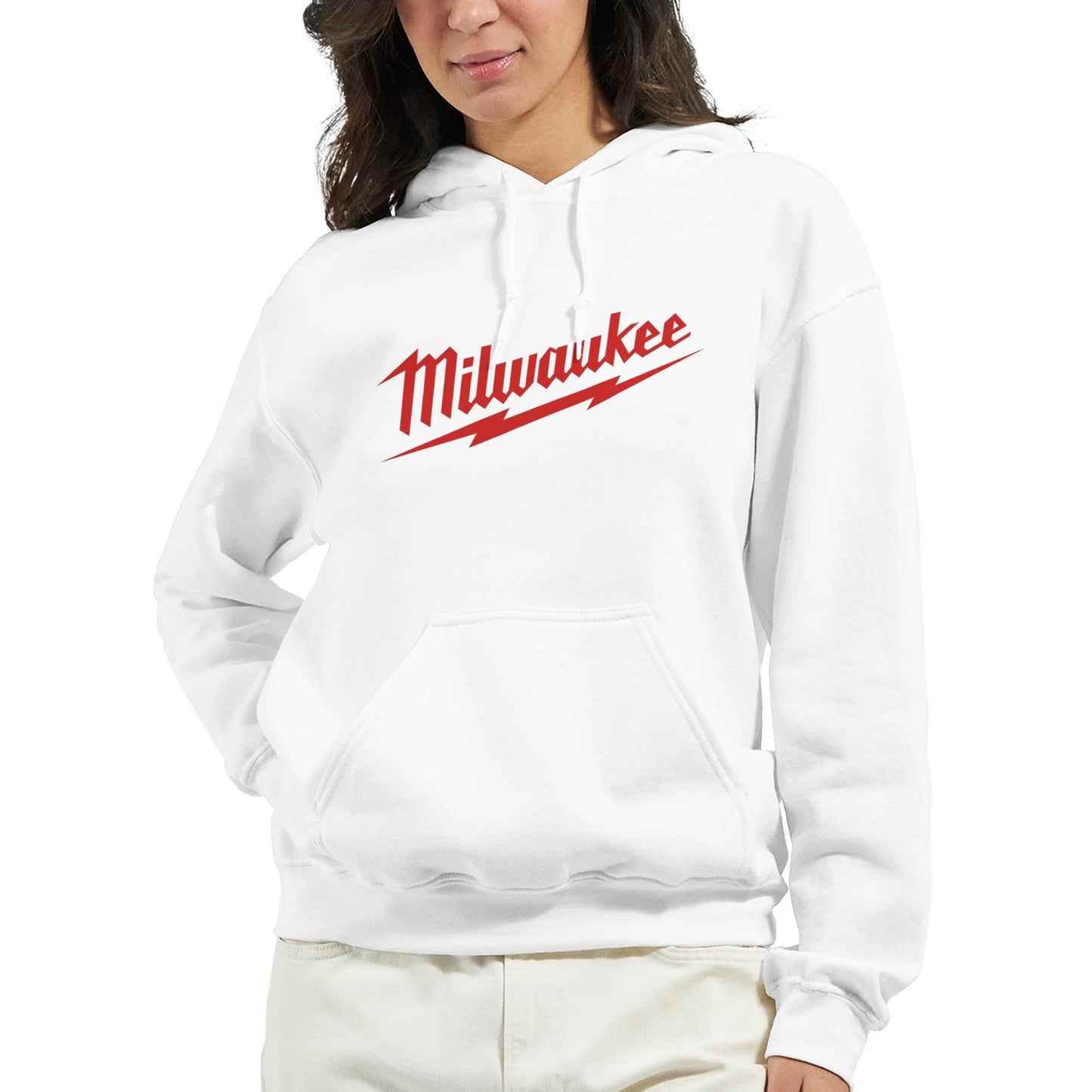Milwaukee Girl Hoodie, Milwaukee Tools Adult Unisex College Hoodie, Hot Girl Mechanic Sweatshirt, Gift for Mechanics, Garage Work Pullover