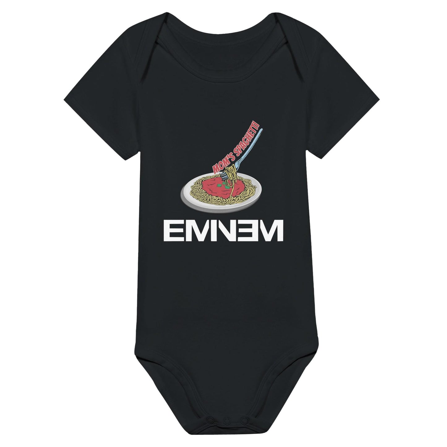 Eminem Mom's Spaghetti Baby Bodysuit, Rap God Baby Short Sleeve Crewneck Bodysuit