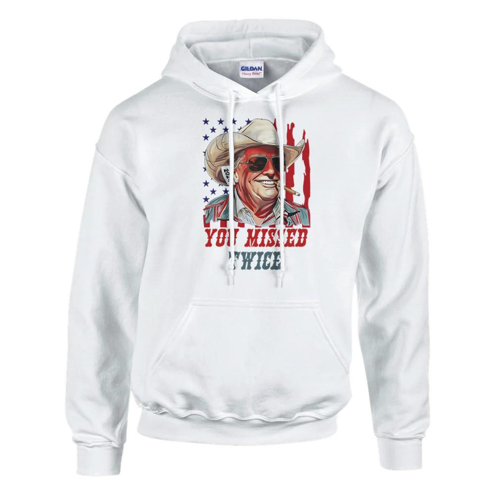 Trump You Missed Hoodie, Gildan 18500 Heavyweight High Quality Unisex Hoodie