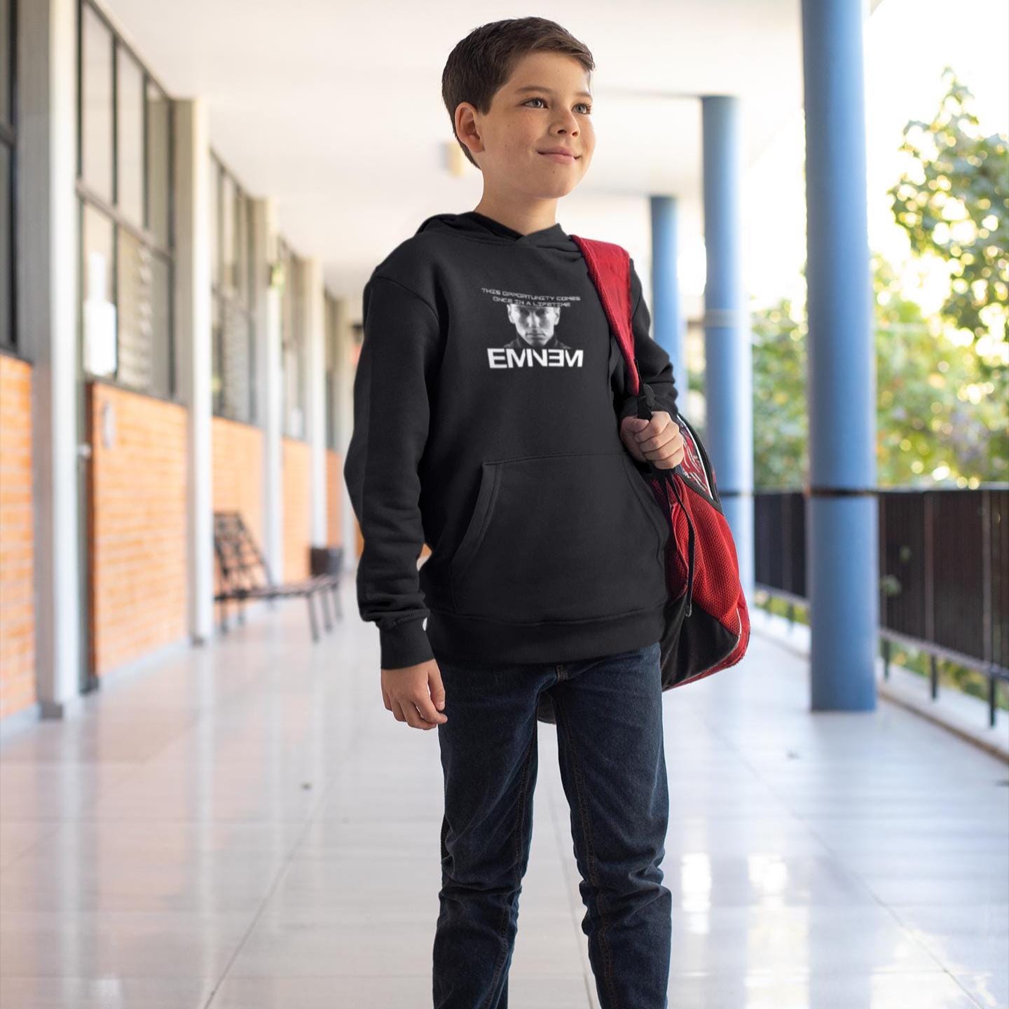Youth Eminem Rap God Unisex Hoodie, Eminem Vintage Inspired Hoodie, Gildan 18500B, Eminem Retro Youth Hoodie, Slim Shady Merch,Birthday Gift