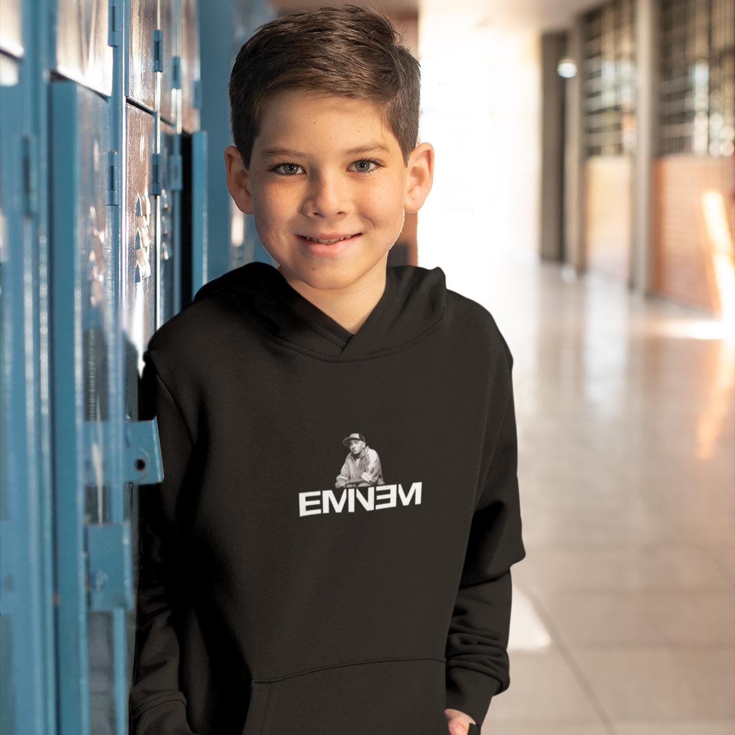 Youth Eminem Rap God Unisex Hoodie, Eminem Vintage Inspired Hoodie, Gildan 18500B, Eminem Retro Youth Hoodie, Slim Shady Merch,Birthday Gift