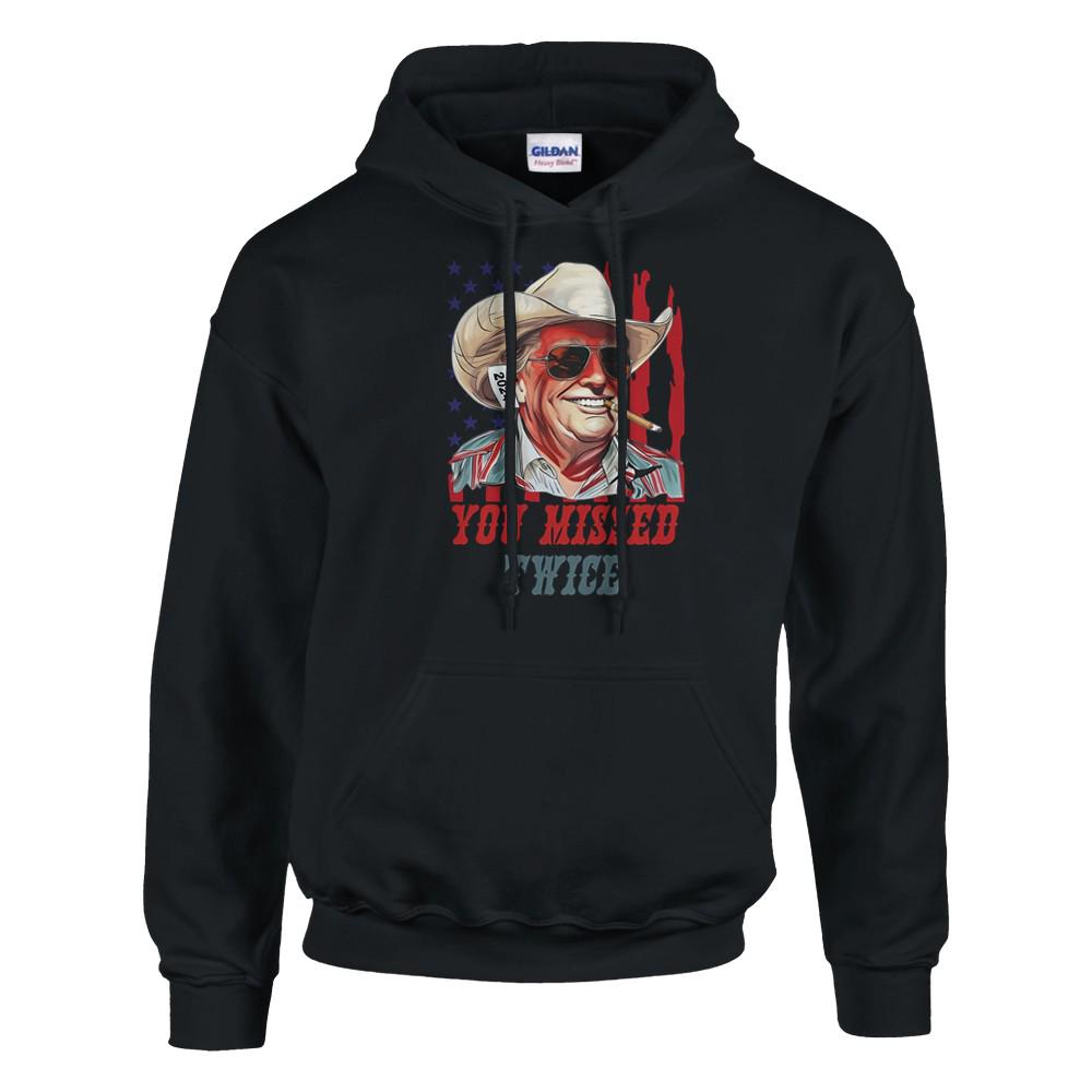 Trump You Missed Hoodie, Gildan 18500 Heavyweight High Quality Unisex Hoodie