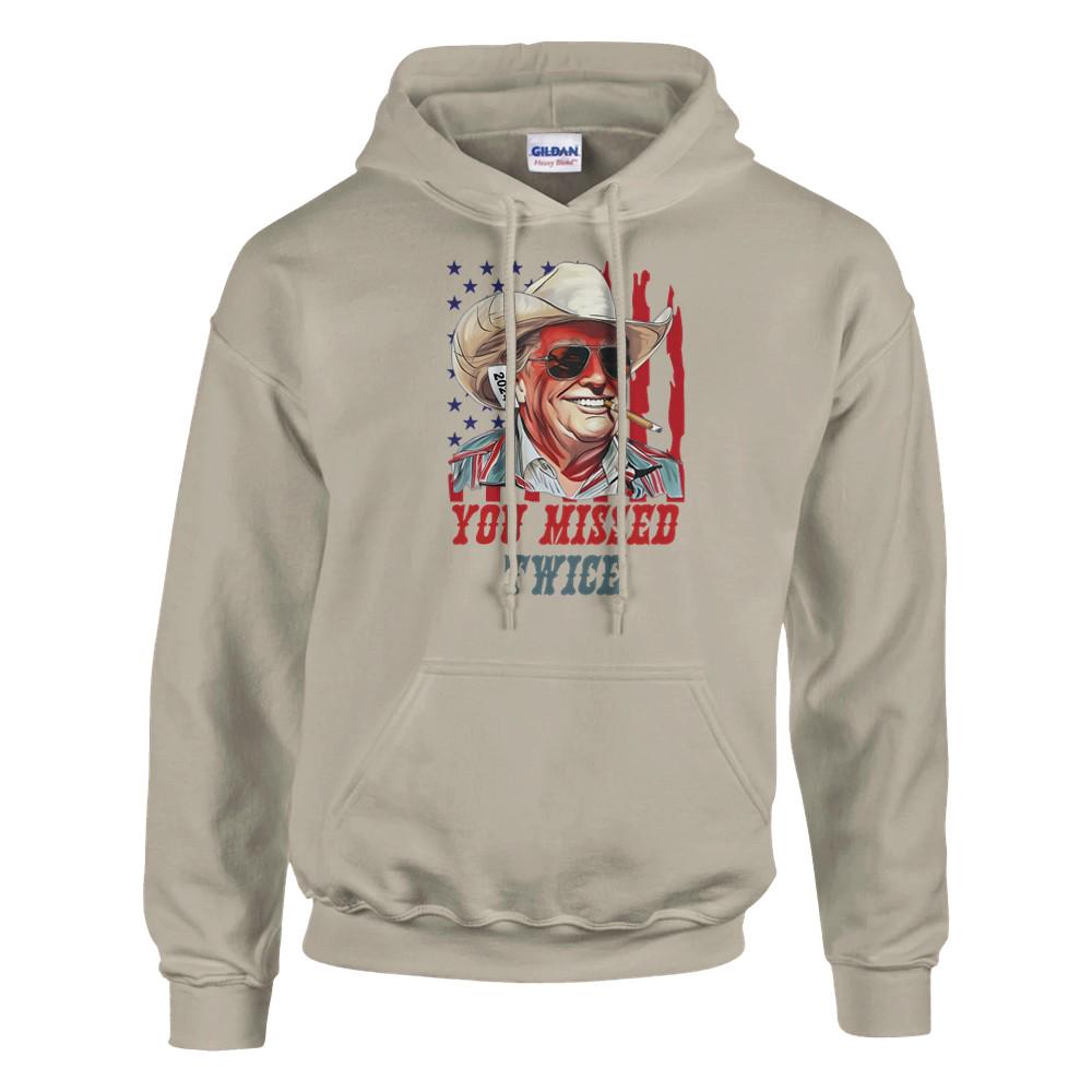Trump You Missed Hoodie, Gildan 18500 Heavyweight High Quality Unisex Hoodie