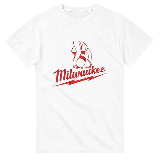 Milwaukee Girl Shirt, Milwaukee Tools Adult Unisex College Tshirt, Hot Girl Mechanic T-shirt, Gift for Mechanics, Garage Work T Shirt