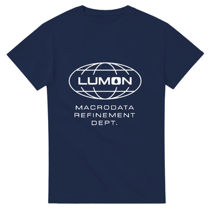 Macrodata Refinement Lumon T-Shirt, Lumon Industries Company Tee Shirt, Gildan 5000 Premium Heavyweight Lumon Shirt