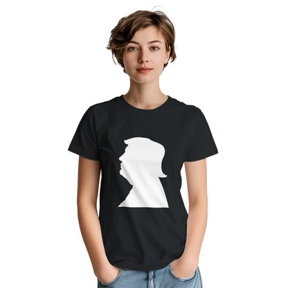 Trump Shirt Silhouette, Trump 2024, You Missed, Gildan 5000 Heavyweight High Quality Unisex Crewneck T-shirt