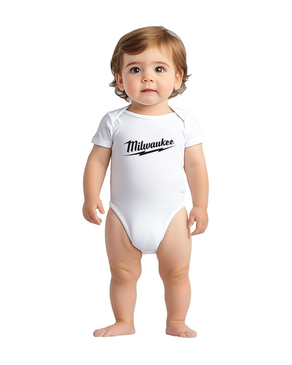 Milwaukee Tool Inspired Baby Onesie, Unique Toddler Birthday Bodysuit Gift, Funny Outfit