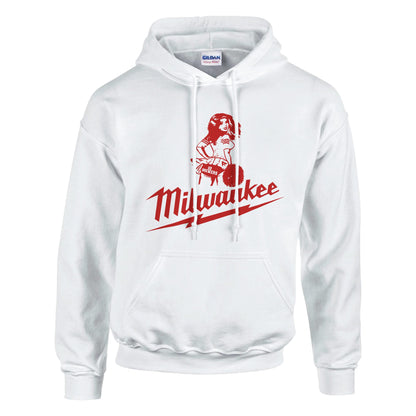 Milwaukee Girl Hoodie, Milwaukee Tools Adult Unisex College Hoodie, Hot Girl Mechanic Sweatshirt, Gift for Mechanics, Garage Work Pullover