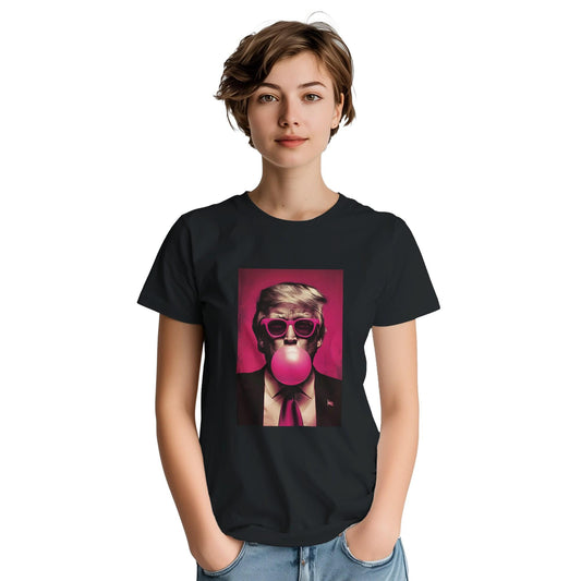 Trump Bubble Gum Tshirt, Trump Blowing Bubble Premium Heavyweight Gildan 5000 T-shirt