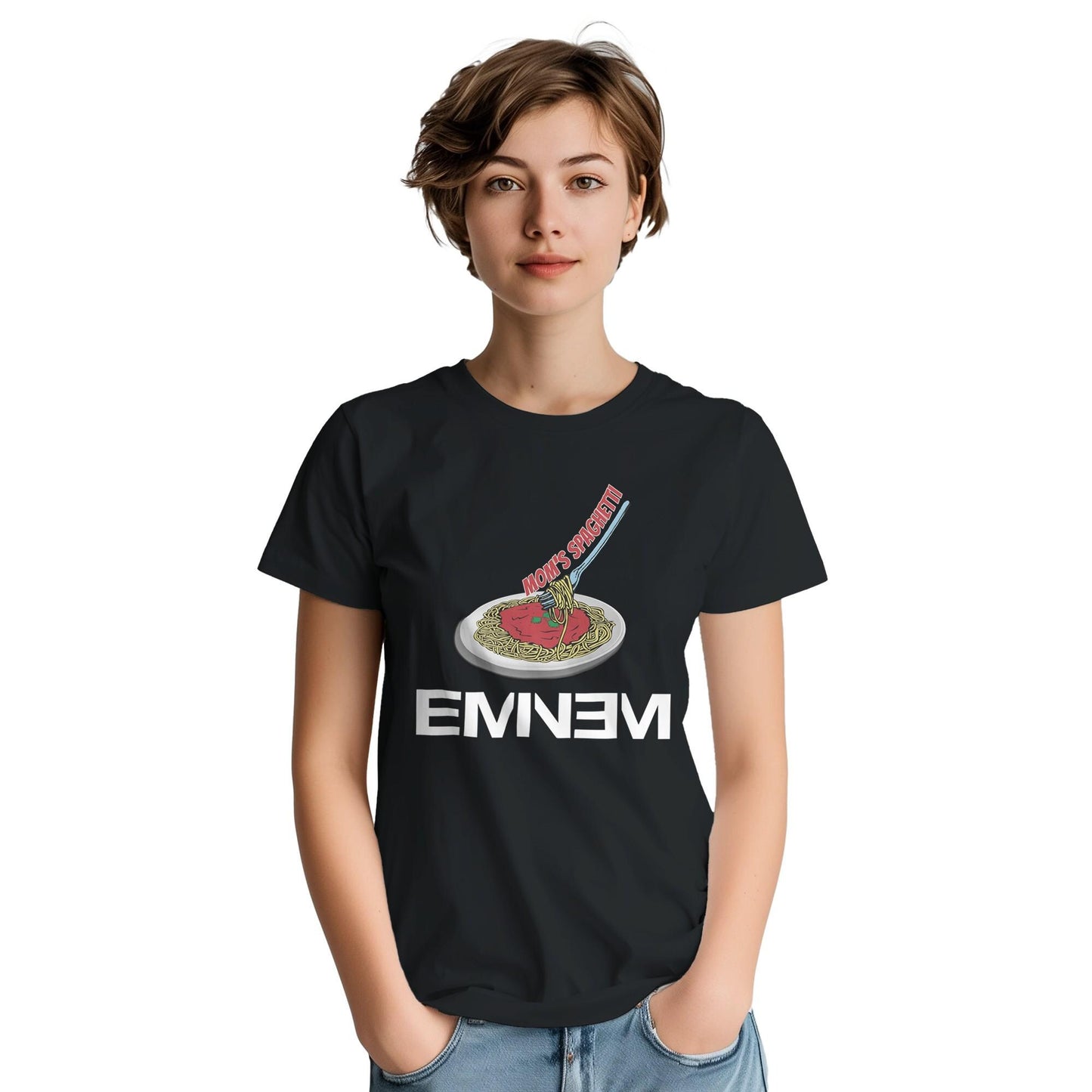 Eminem Mom's Spaghetti Shirt Rap God Unisex Adult Gildan, Eminem Vintage Inspired Shirt, Hip Hop Icon Shirt, Slim Shady Merch