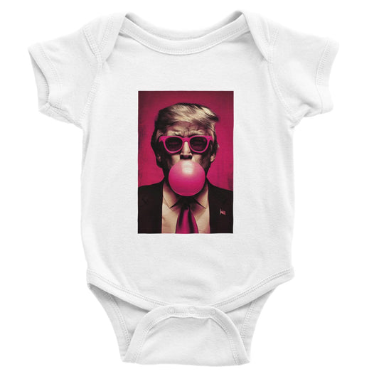 Trump Bubble Gum Baby Onesie, Patriotic Newborn Outfit, Trump Blowing Bubble Shirt, Fourth of July Baby Gift, Political Baby Bodysuit, Vote