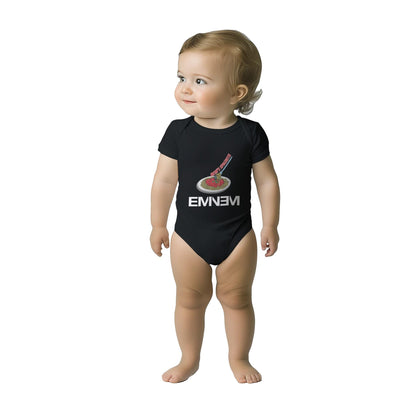 Eminem Mom's Spaghetti Baby Bodysuit, Rap God Baby Short Sleeve Crewneck Bodysuit