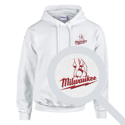 Milwaukee Girl Embroidery Hoodie, Milwaukee Tools Adult Unisex College Hoodie, Hot Girl Mechanic Sweatshirt, Gift for Mechanics, Garage Work