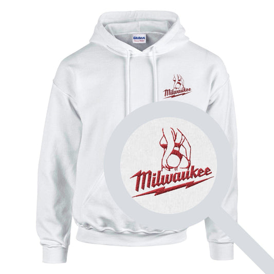 Milwaukee Girl Embroidery Hoodie, Milwaukee Tools Adult Unisex College Hoodie, Hot Girl Mechanic Sweatshirt, Gift for Mechanics, Garage Work